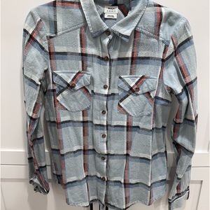 RVCA women’s blue flannel, medium